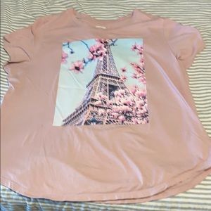 Old Navy Paris pink tee